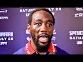 TERENCE CRAWFORD SUPREMELY CONFIDENT HE WHOOPS SPENCE; SPEAKS ON SPENCE FACE OFF