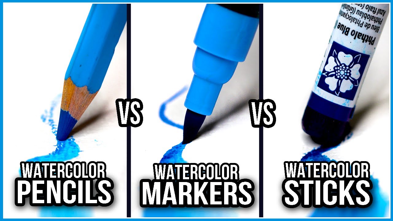 What Is The Difference Between Watercolor Pencils, Markers & Sticks 