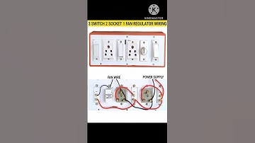 3 switch 2 socket 1 fan regulator connection#switch #parallel