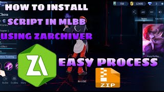 How to install Script in mlbb/Full process/ Using ZArchiver