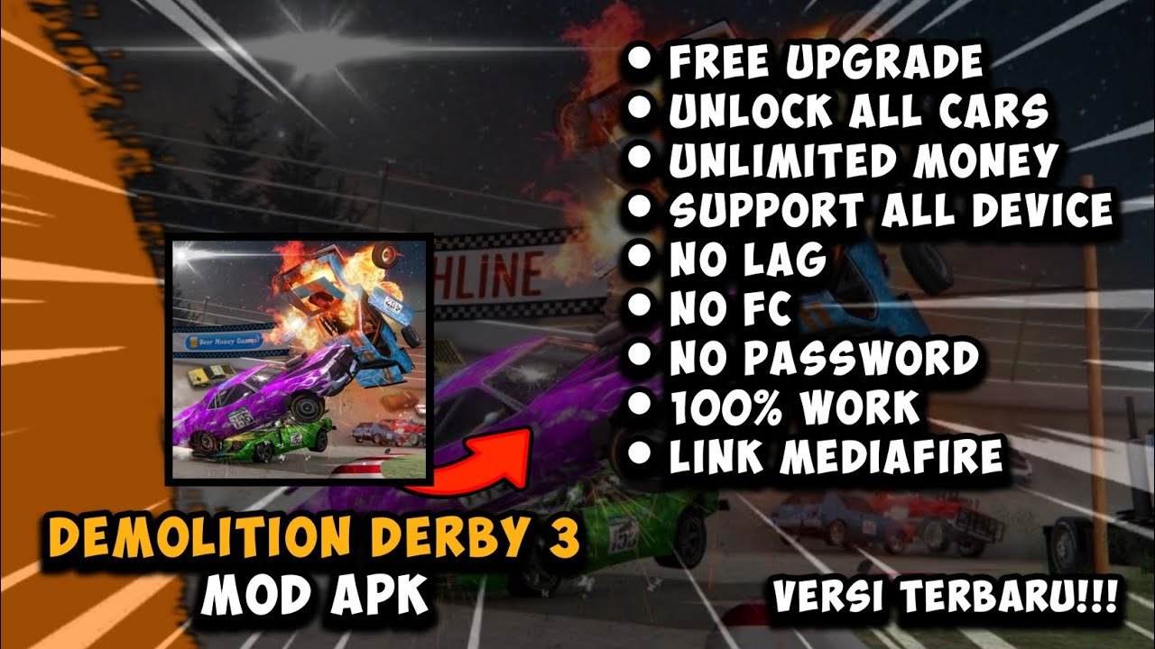 DEMOLITION DERBY 3 MOD APK [ NO PW ] || VERSI TERBARU!!! - YouTube