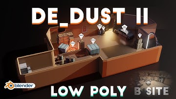 Making DUST 2 in Blender [Low Poly Game Art] - Details + Scene Setup