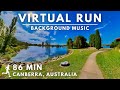 86 min virtual running for treadmill with music in canberra australia virtualrunningtv