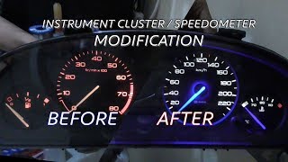 How To Modify Instrument Cluster Speedometer  PEUGEOT 406