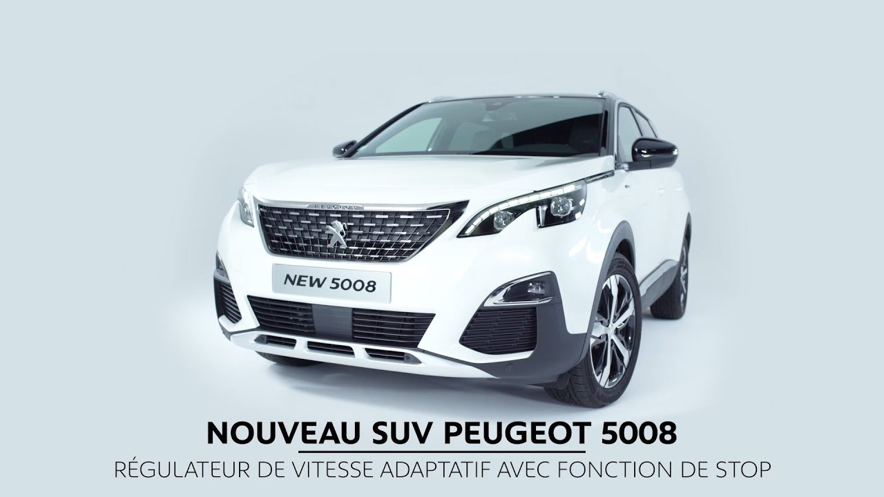 Peugeot 5008 Suv Adaptive Cruise Control With Stop Function Youtube