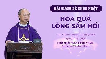 HOA QUẢ LÒNG SÁM HỐI--- Lm. Gioan Lưu Ngọc Quỳnh, CSsR.