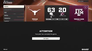 Gridiron League Y1 Week 13 3 Texas @ 1 Texas A & M