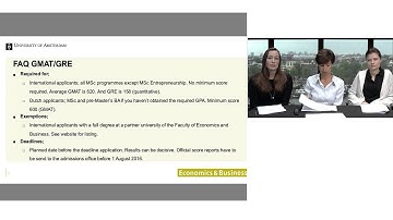 Webinar | FEB 24.02.16 GMAT GRE | University of Amsterdam