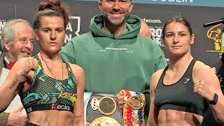 Chantelle Cameron vs Katie Taylor 2 • FULL WEIGH IN & FACE OFF VIDEO