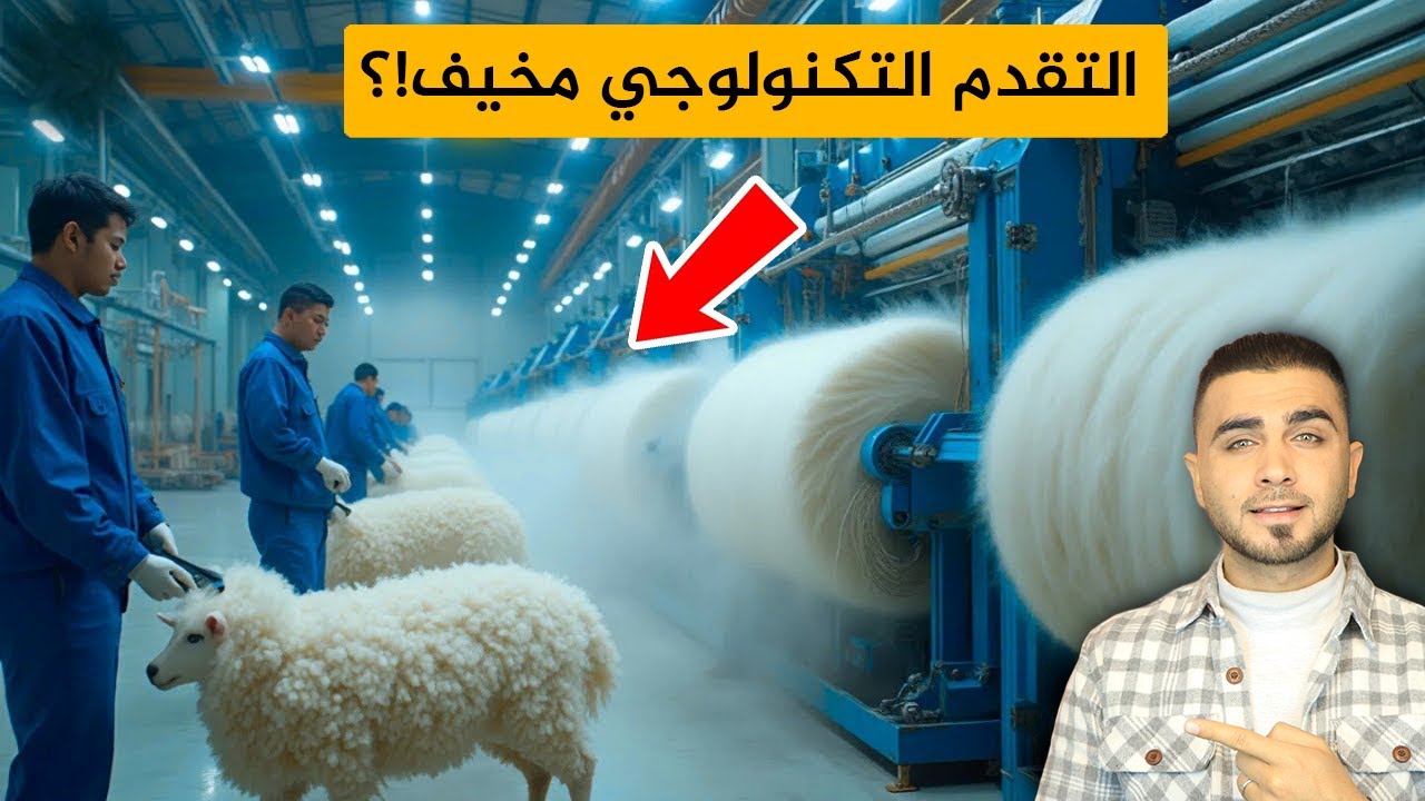 تكنولوجيا جز صوف الخراف🤔تحويل الصوف لملابس خلال دقائق 😱مصانع ولا في الخيال!؟