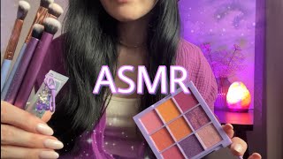 ASMR 🦄 Sister does your purple makeup • roleplay • layered sounds • no talking