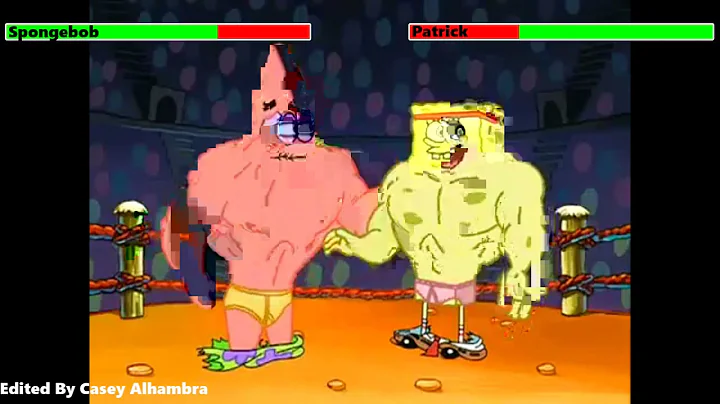 Spongebob vs. Patrick with healthbars
