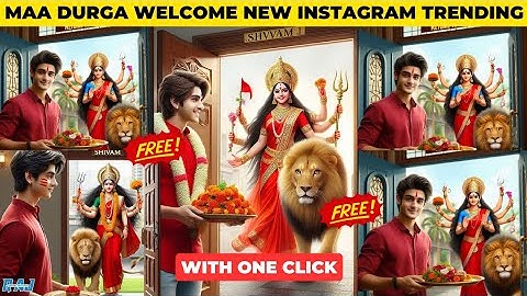 Maa Durga Welcome New Instagram TRENDING AI Photo Editing |Maa Durga AI Images|Bing Ai Image Creator