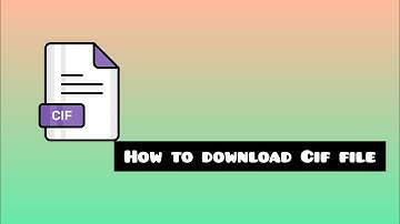 How to download the Cif file| Crystallography information file|#urdu