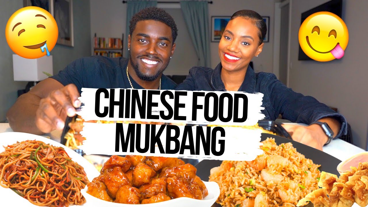 Chinese Food Mukbang Orange Chicken Shrimp Fried Rice And More Bronson And Jas Eating Show Youtube