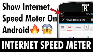 Enable Internet Speed Meter On notification Bar on Any android Devices | Show Internet Speed meter