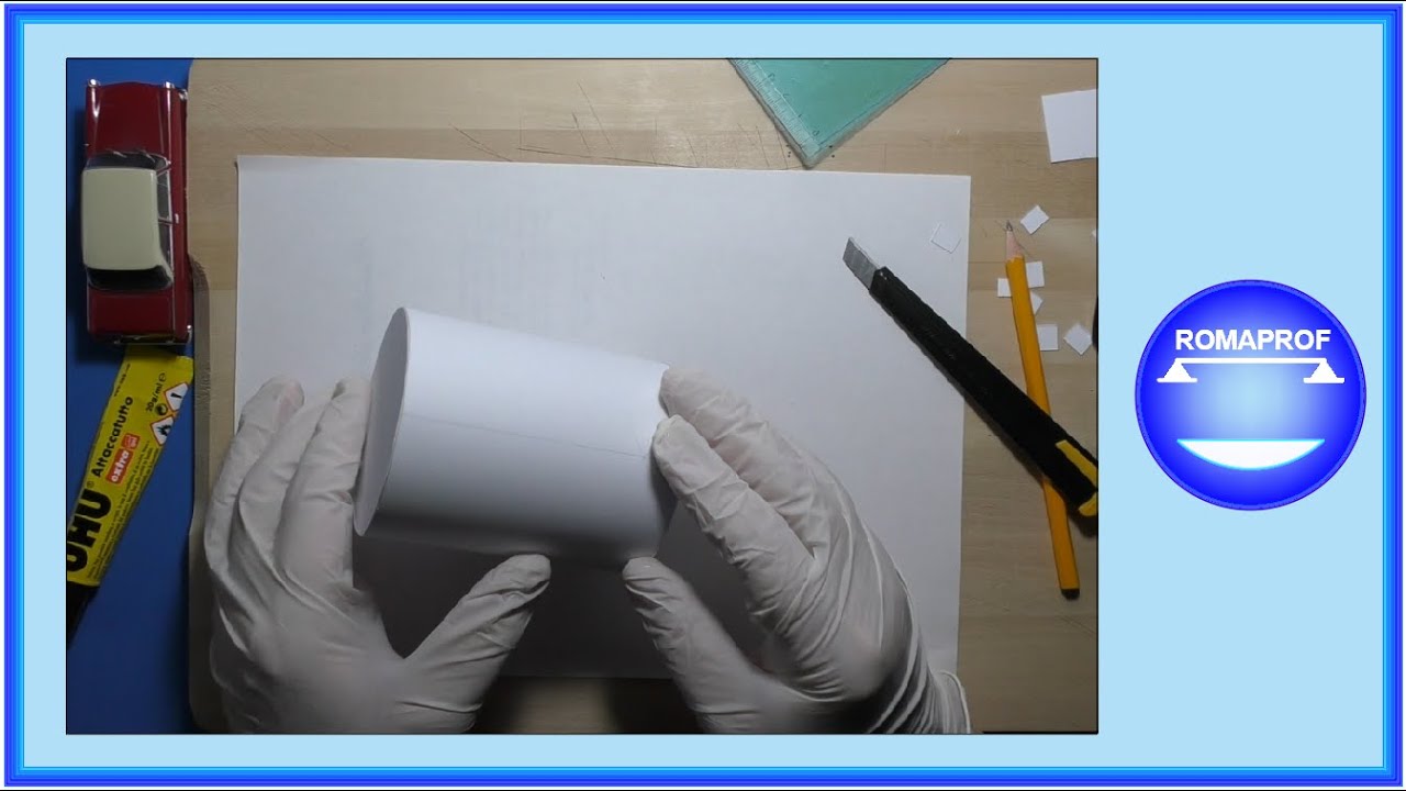 REALIZZAZIONE MODELLO IN CARTONCINO DI UN CILINDRO RETTO - (639)