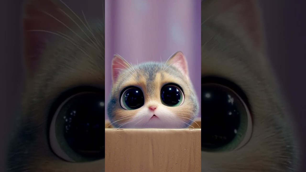 Cat Playing Peek-A-Boo 