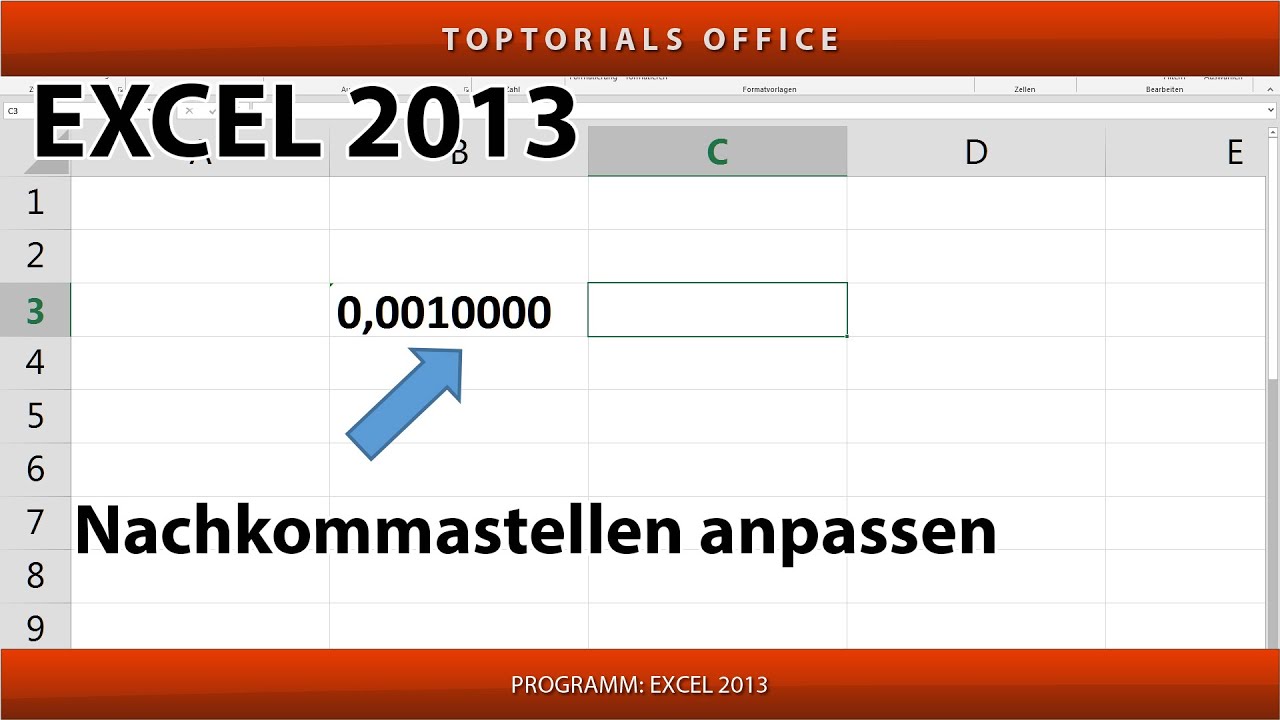 Nachkommmastellen Anpassen Ziffern Nach Dem Komma Excel Youtube