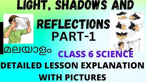 Class 6 science /light shadows  and reflections/malayalam explanation with pictures
