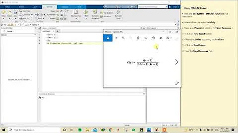 TUTORIAL: How to plot Step Response for a Transfer Function (TF) / Video 1 / Matlab / Control