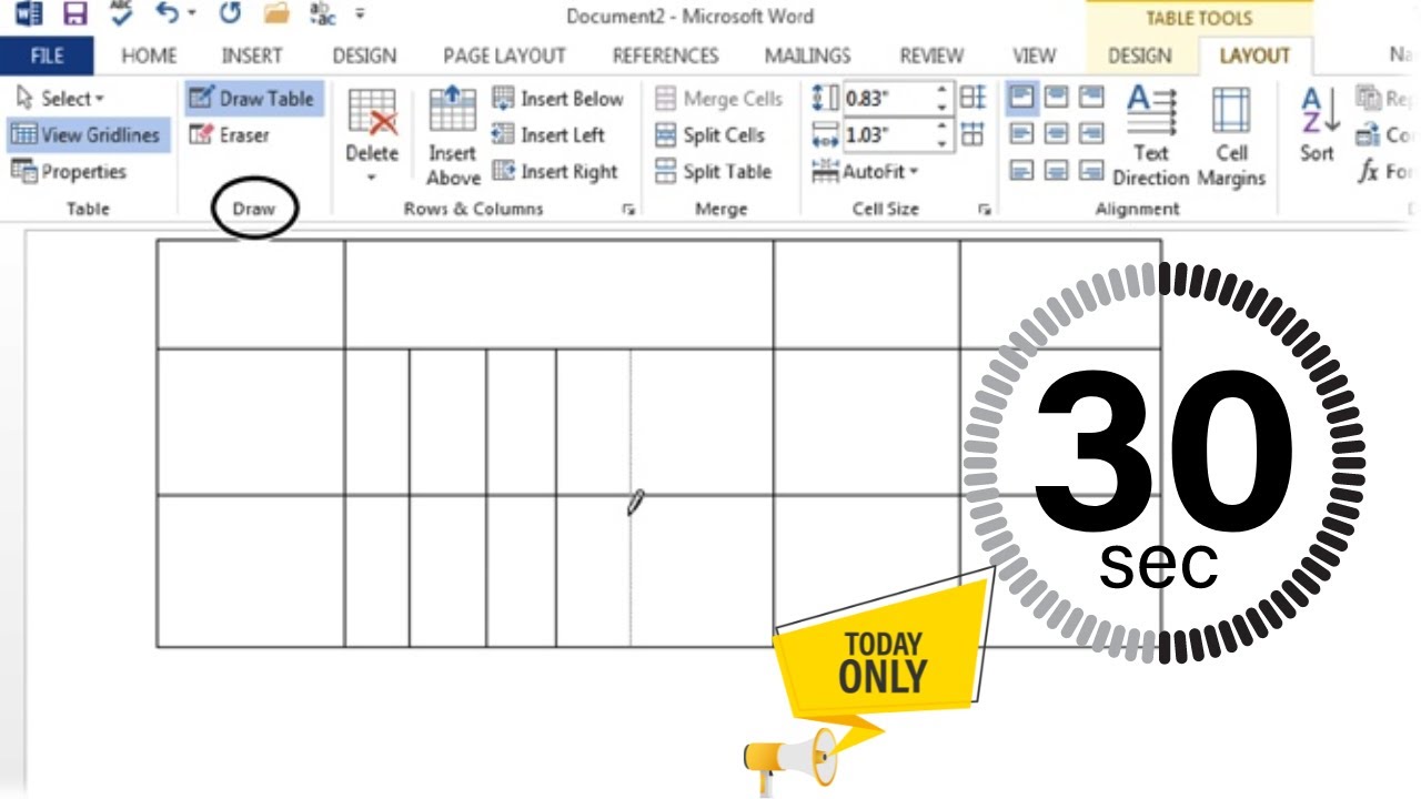 Draw Table in MS word in 2024||Evergreen Chronicle - YouTube