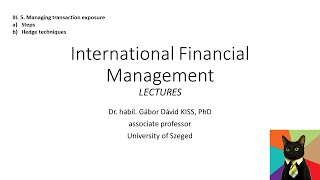 III. 5. Managing transaction exposure