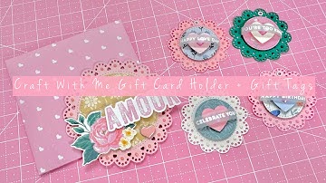 Craft With Me | Scallop Gift Card Holder + Tags Tutorial | Maggie Holmes Parasol | Feat. Scrap Divas
