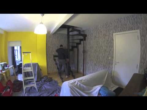 Montage et pose Escalier tournant - Atelier Degueldre