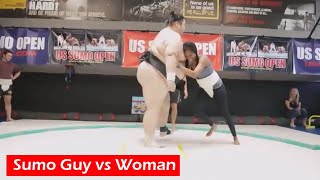 Sumo guy vs Man | Sumo guy vs Woman  (Man Win!)