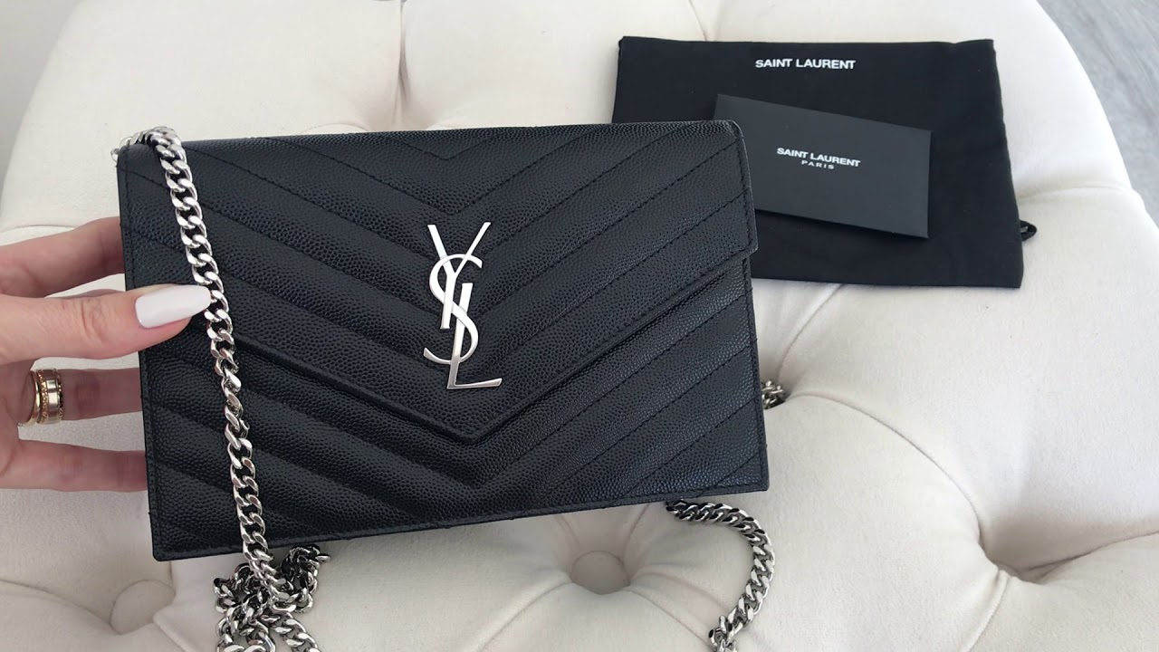 SAINT LAURENT WOC YSL WALLET ON CHAIN www.luksusowezakupy.eu - YouTube