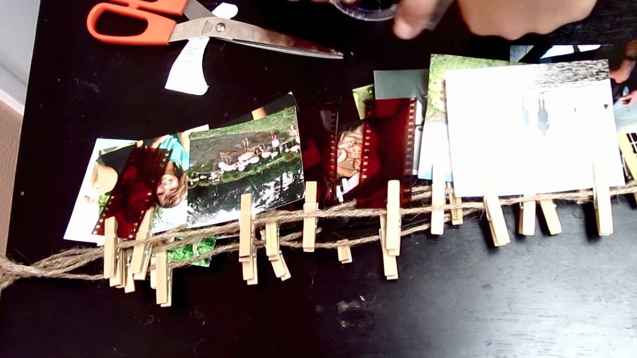 DIY Clothespin Picture Hanger and Update! YouTube