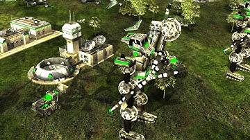 USA LASER vs GLA Truck (GIANT ROBOT MOD) C&C Generals Zero Hour