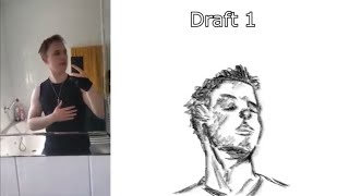 2D Animation Practice - Head Turn Draft 2 #2danimation