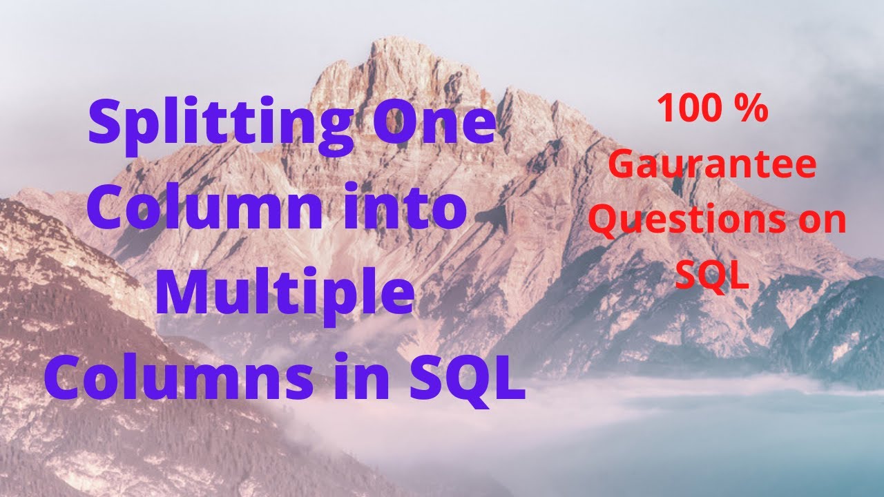substr sql  2022 Update  Splitting One Column into Multiple Columns in SQL | ORACLE  || SUBSTR |  INSTR | Function  ||  MySQL