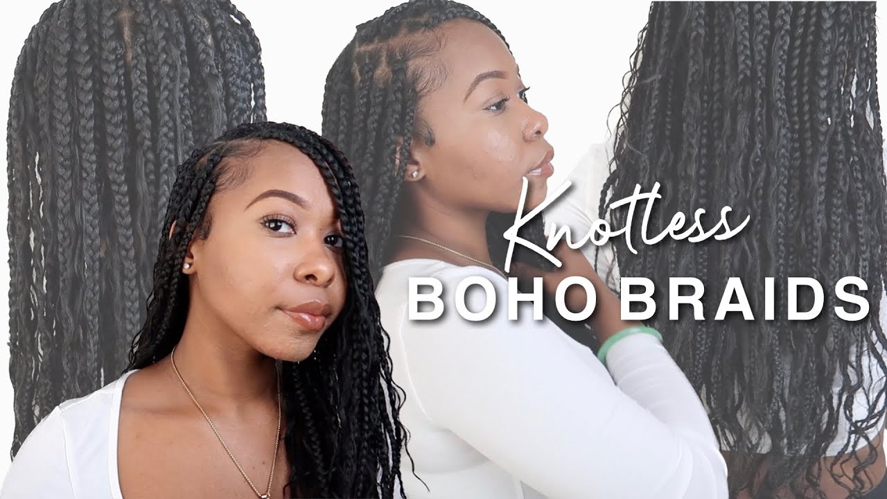 Easy Knotless Bohemian Goddess Braids Using Human Hair Tutorial *Crochet  Method* | Beginner Friendly - Youtube