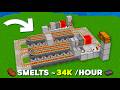 Minecraft Best Super Smelter - 34000 items Per Hour
