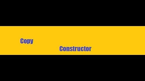 Copy Constructor in Java