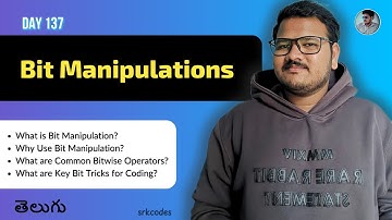 Bit Manipulation in Telugu | Binary, Operators & Tricks | Python DSA | srkcodes