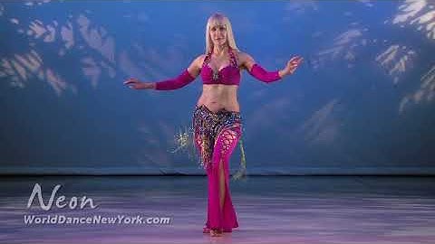 Belly Dance 1-Hip Twist Tutorial for Beginners with Neon | Full Class → WorldDanceNewYork.com