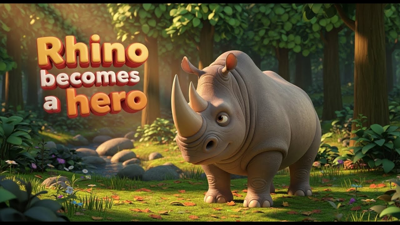 How Rhino Becomes a hero?  Kids story 