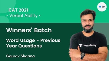 Word Usage - Previous Year Questions l Winners