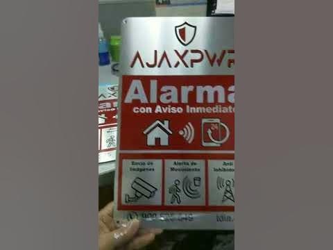 Cartel placa disuasorio alarma 