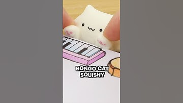 DIY Bongo Cat! #diy #satisfying #craft #apt #squishy #funny #cute #clay #art #creative #cat #memes