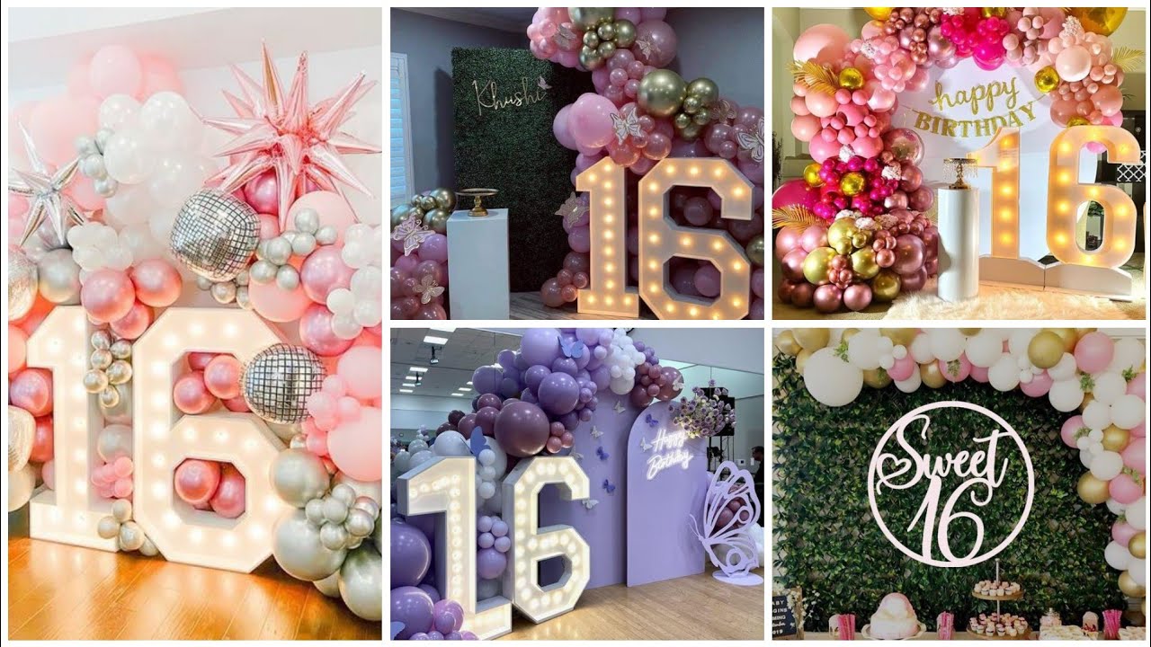 Beautiful 16th Birthday Decoration Ideas||Teenage Birthday Decorations || Latest 16th Birthday Decor