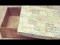 Caja de zapatos con papel envejecido / shoe box with aged paper (eng sub)