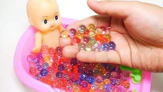 How to Make Orbeez Play With Baby Doll Bath Time Color Egg Water Ball | Ding-Dong Toys screenshot 4
