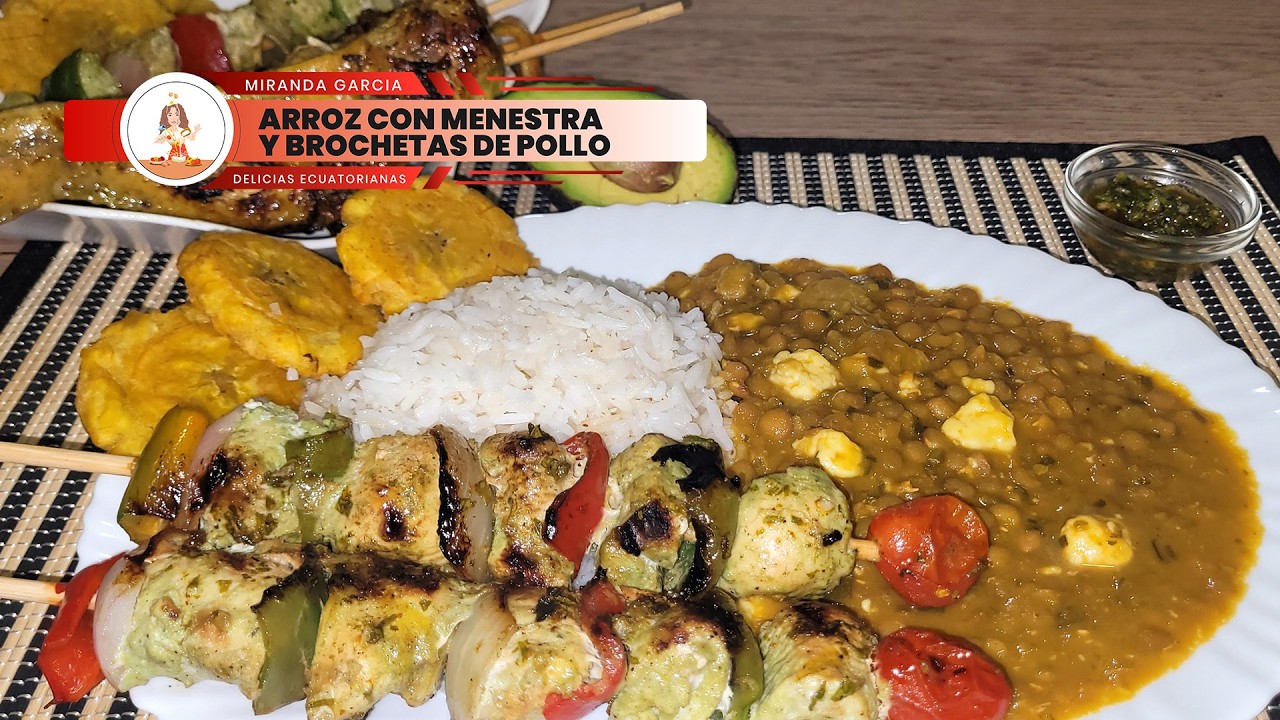 Facebook ARROZ CON MENESTRA Y BROCHETAS DE POLLO