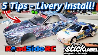 5 Tips! Installing an RC Drift Livery | Sticklabel RC