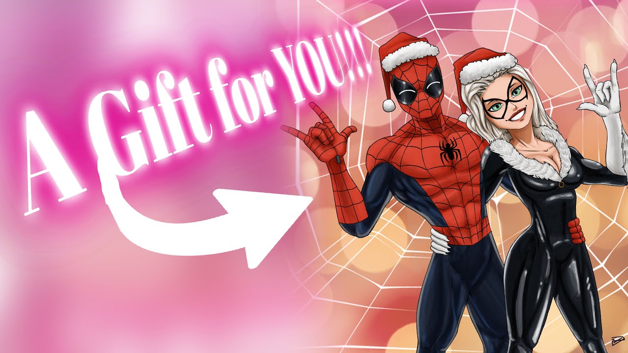 Drawing SPIDER-MAN and BLACK CAT as a Gift for YOU!!! | Spider-Man Speed Drawing (Christmas Special)